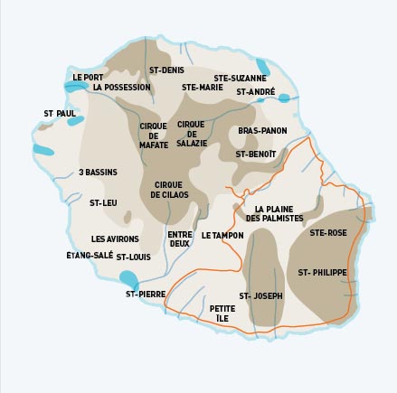 Plan de La Réunion